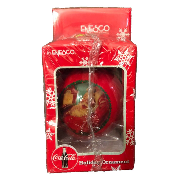 Vintage 1998 Coca Cola Santa Cookie Plate & Tumbler w/ Holiday Ornament NIB - Picture 2 of 6